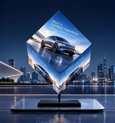 Litestar LEC 360 Degree Rotating LED Cube Display Screen Panel